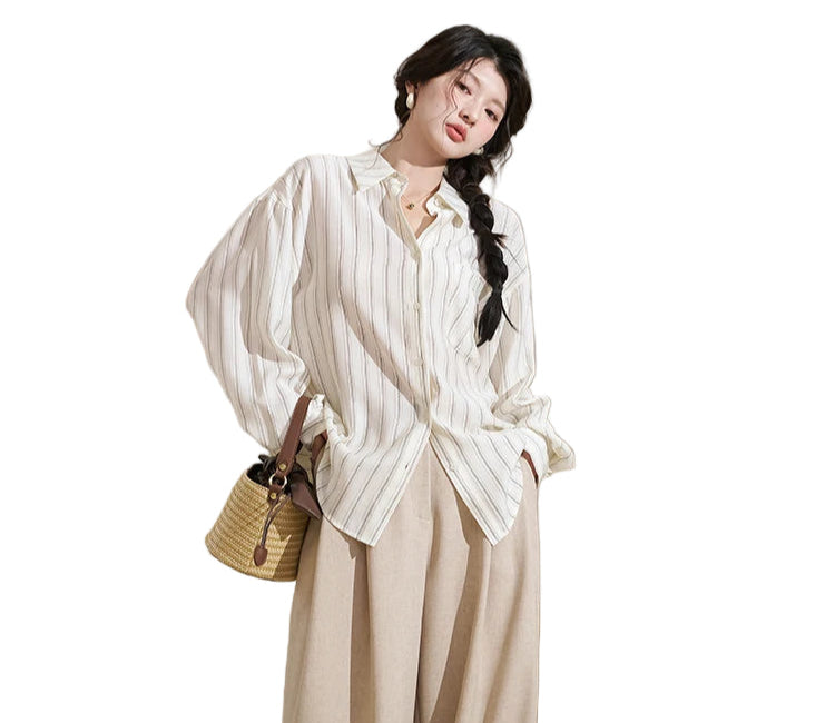 Women's Striped Long Sleeve Shirt