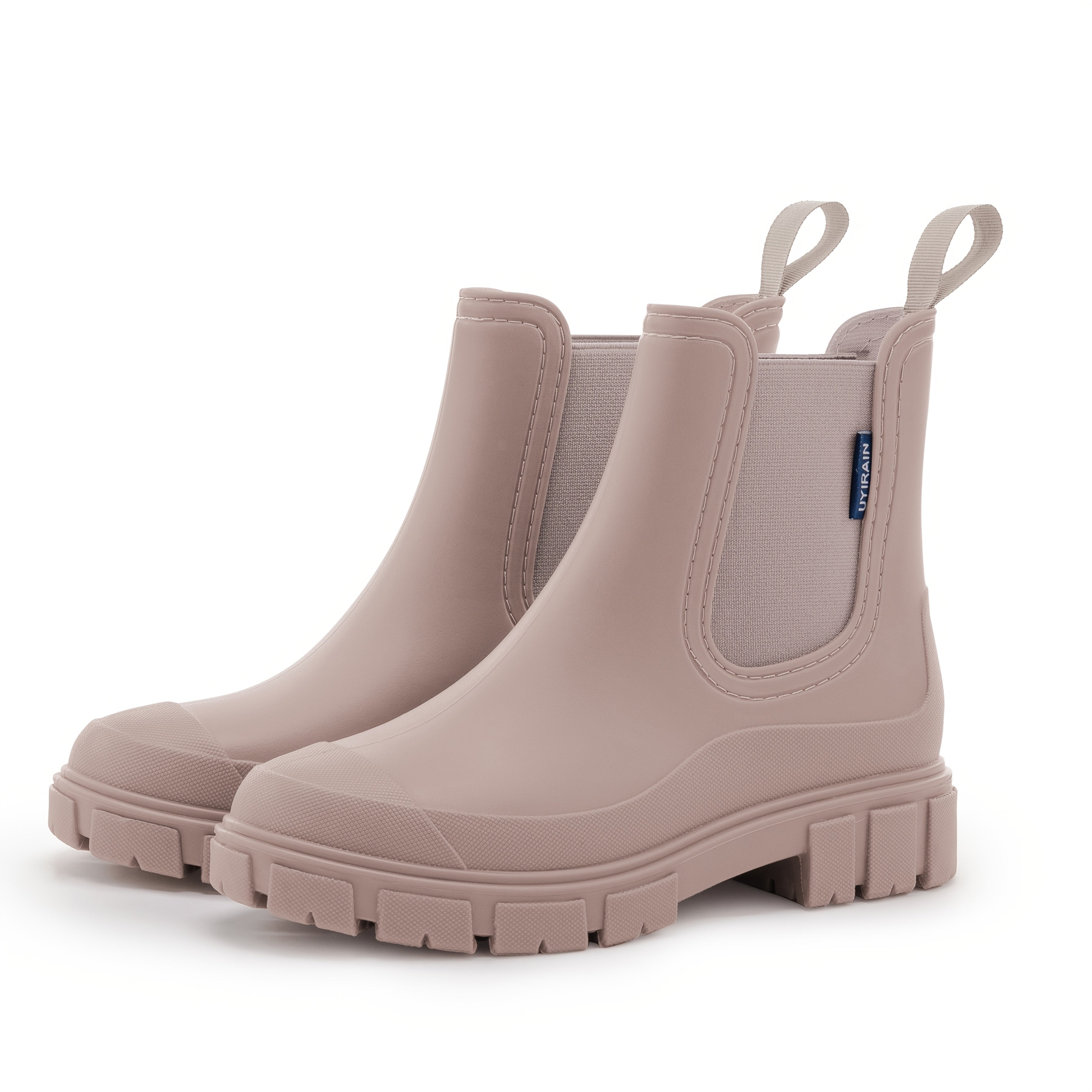 Women’s Ankle Boots with Elastic Side Panels and Chunky Sole
