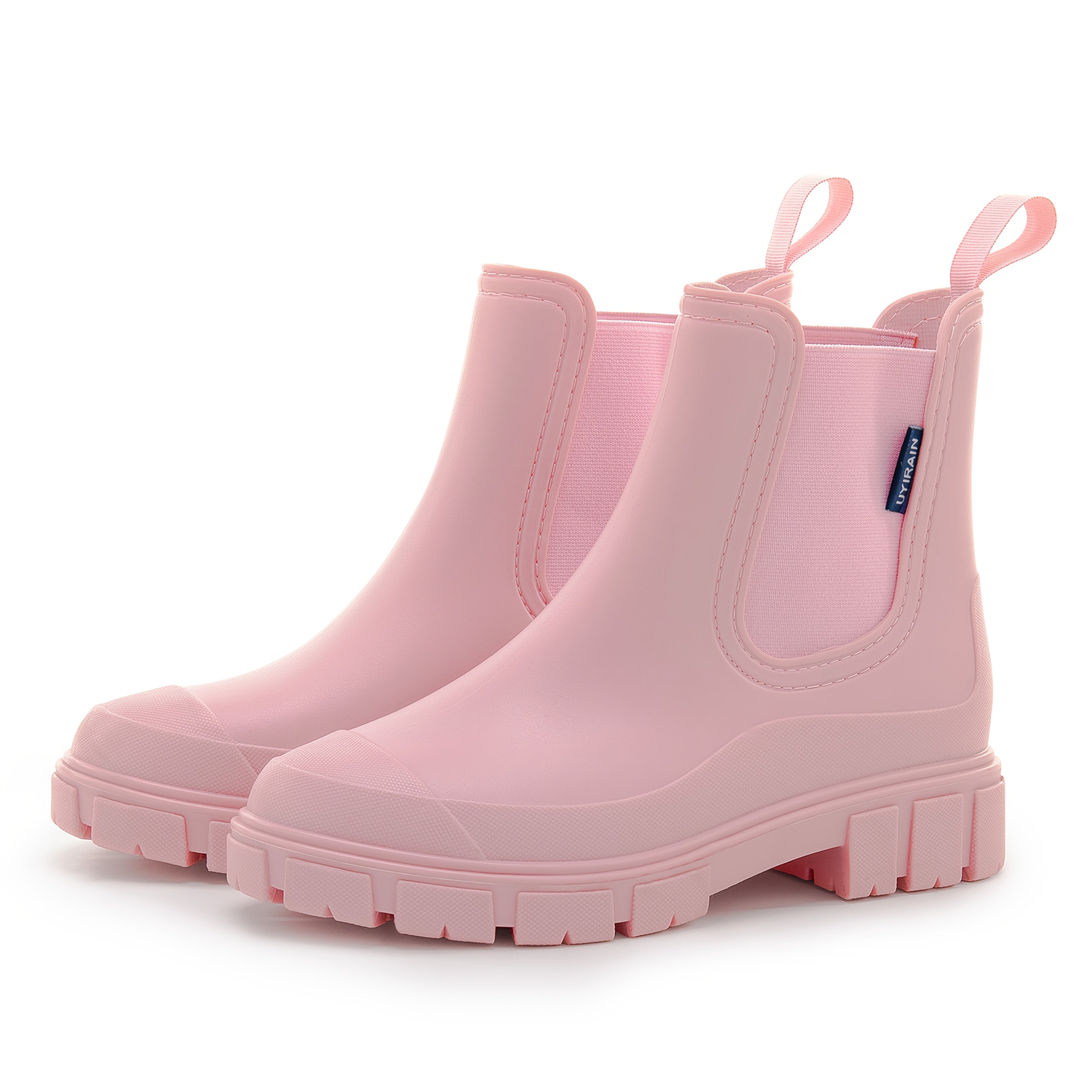 Women’s Ankle Boots with Elastic Side Panels and Chunky Sole