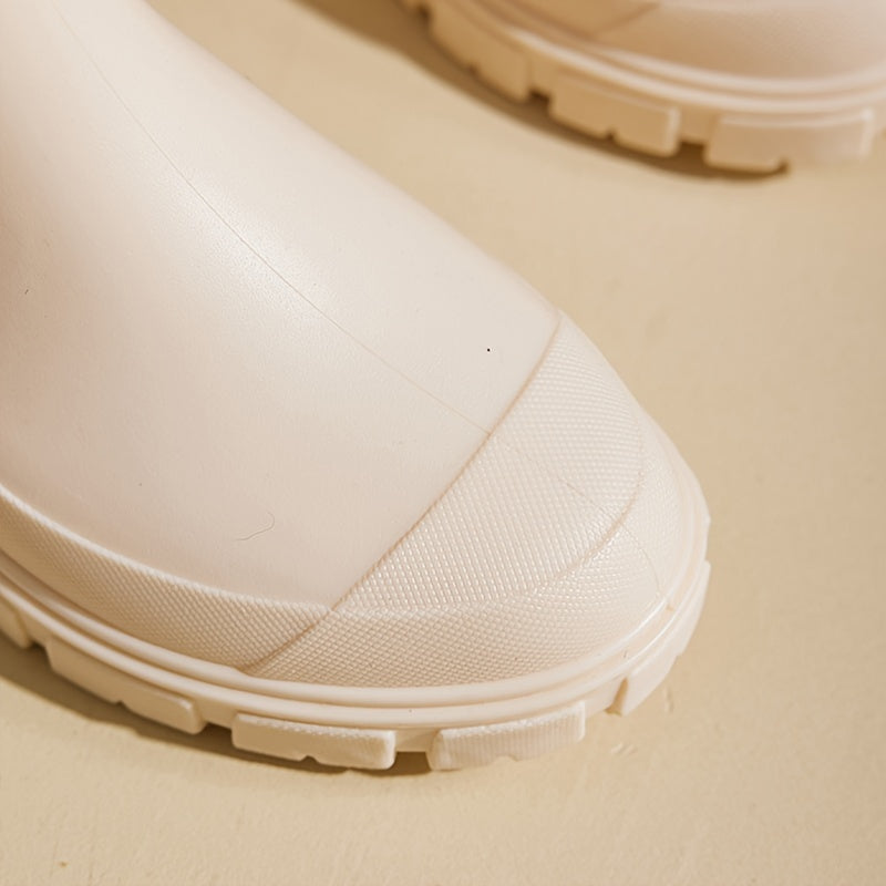 Women’s Ankle Boots with Elastic Side Panels and Chunky Sole