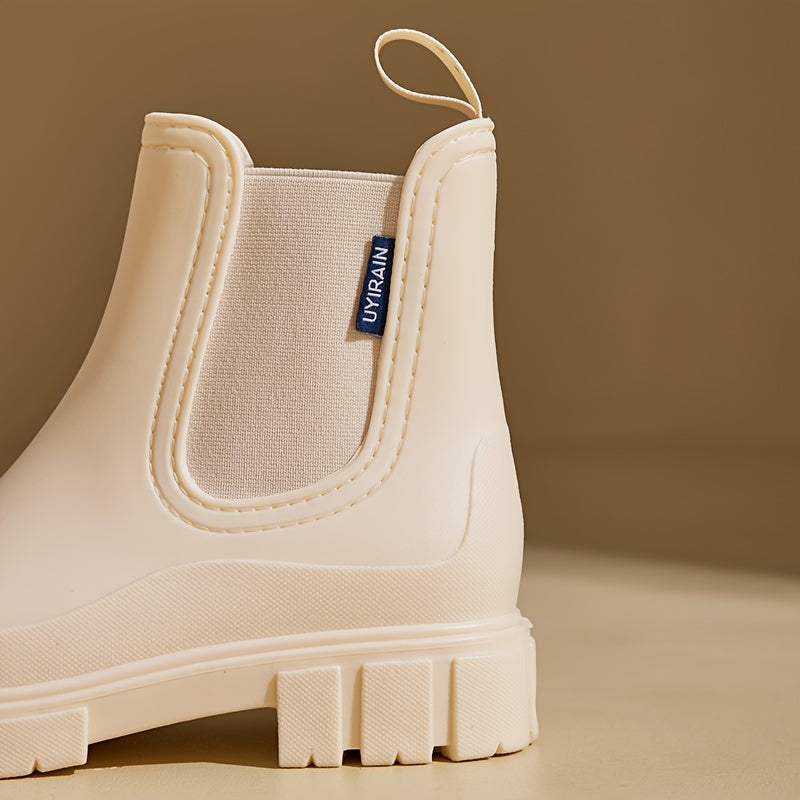 Women’s Ankle Boots with Elastic Side Panels and Chunky Sole