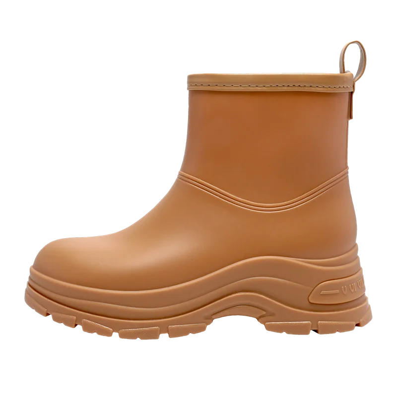 Women’s Mid-Calf Boots with Thick Sole and Pull Tab