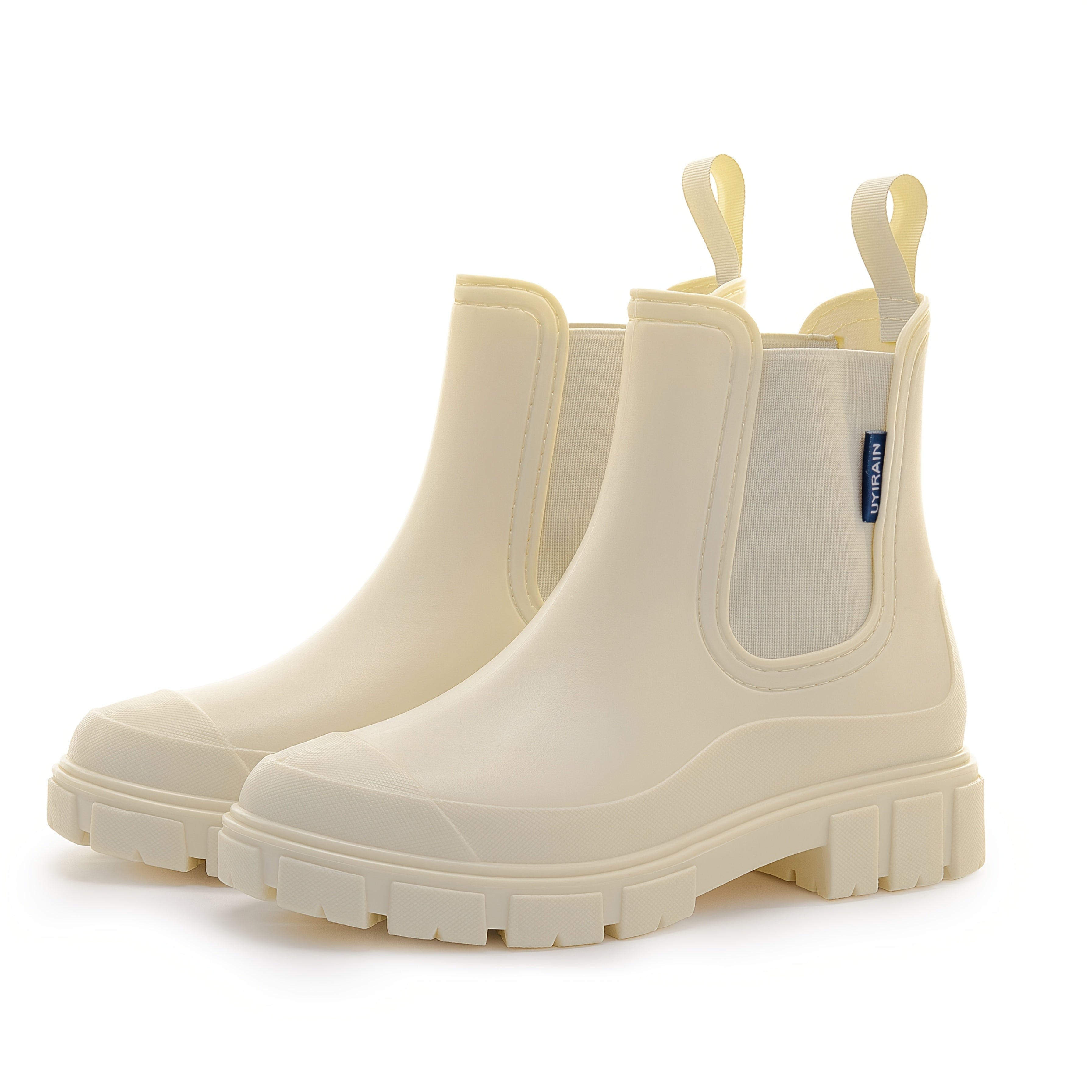 Women’s Ankle Boots with Elastic Side Panels and Chunky Sole